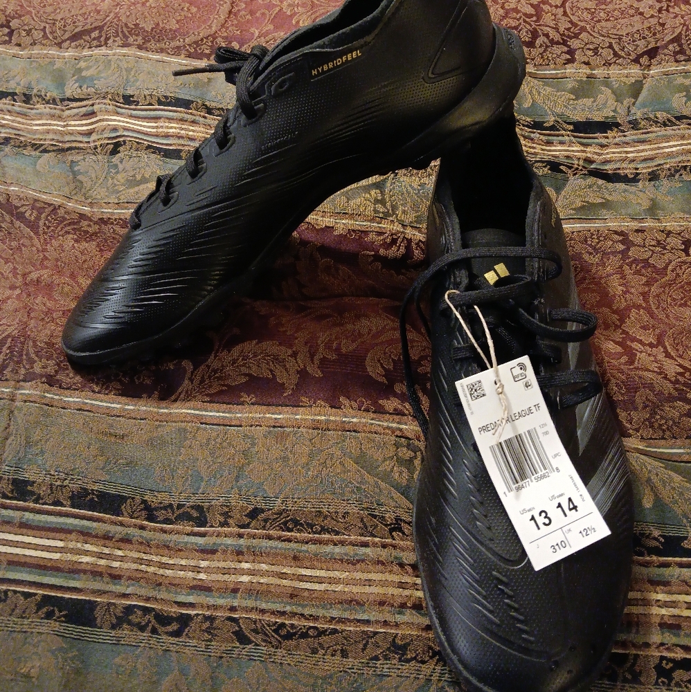 Adidas Predator League LL Firm Ground Black Soccer Cleats (IF6377) Men’s Sz 13